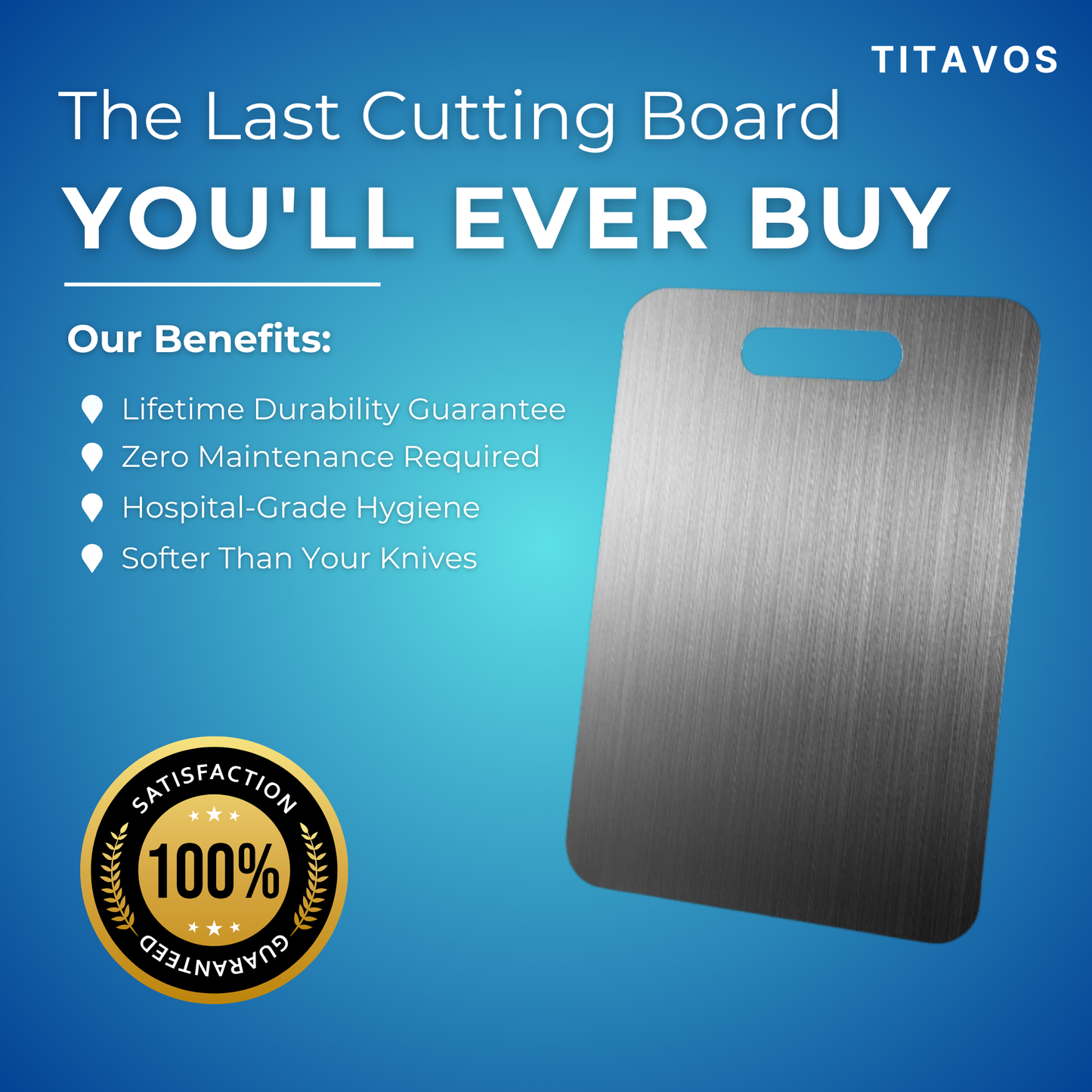 Titavos™ Titanium Cutting Board