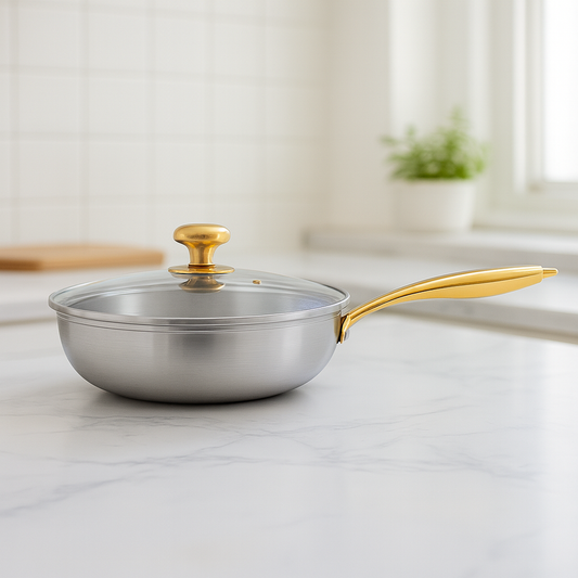 316L Stainless Steel Non-Coated Frying Pan