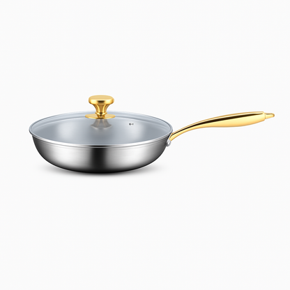 316L Stainless Steel Non-Coated Frying Pan